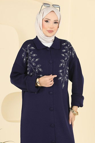 moda selvim İşleme Detaylı Triko Takım 2745AYD574 Laci - Thumbnail