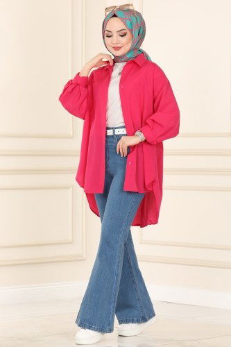 moda selvim İspanyol Paça Kot Pantolon 331FLY802 Açık Kot - Thumbnail