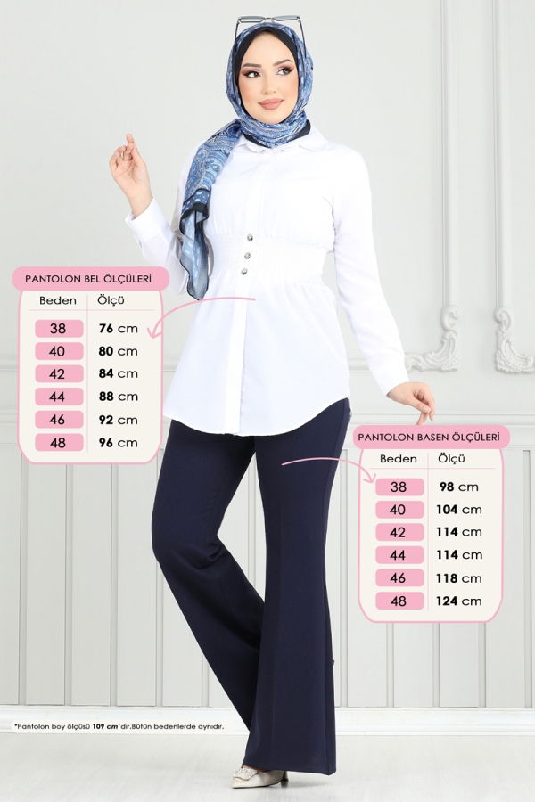 Modaselvim Pantolon İspanyol Paça Pantolon 6629YG95 Laci