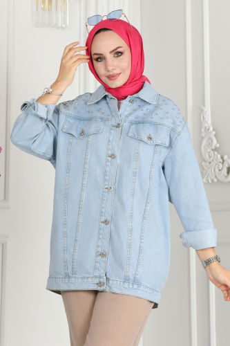 moda selvim JACKET 10003ETT926 Light Denim - Thumbnail