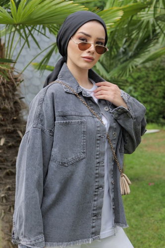 moda selvim JACKET 16698ETT926 Anthracite - Thumbnail