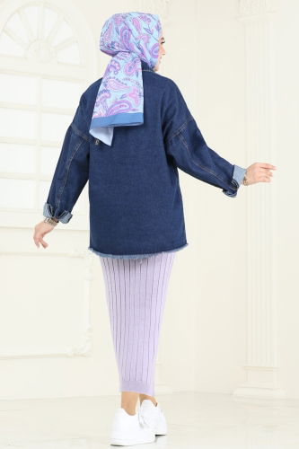 moda selvim Jacket 16698ETT926 Denim - Thumbnail