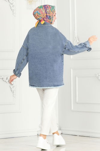 moda selvim JACKET 16698ETT926 Washed Jeans - Thumbnail