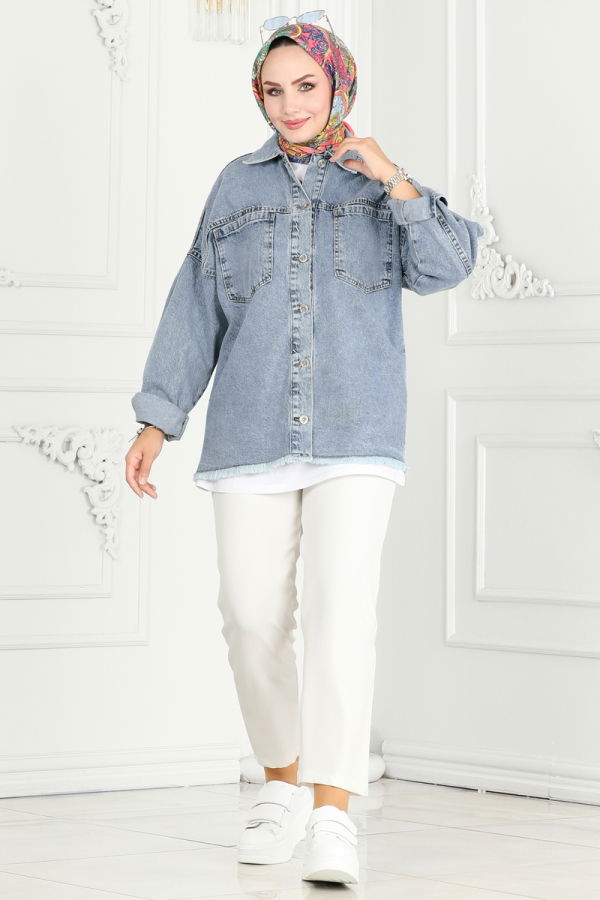 Modaselvim Jacket Jacket 16698ETT926 Washed Jeans