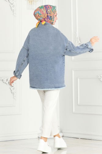 moda selvim Jacket 16698ETT926 Washed Jeans - Thumbnail