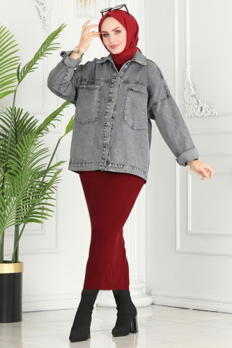 moda selvim JACKET 16700ETT926 Anthracite - Thumbnail