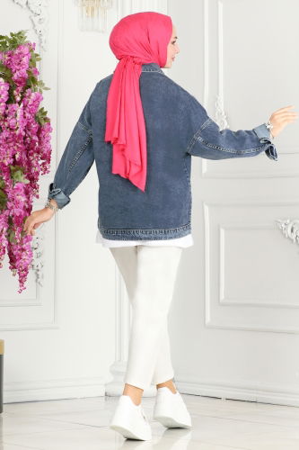 moda selvim JACKET 16700ETT926 Denim - Thumbnail