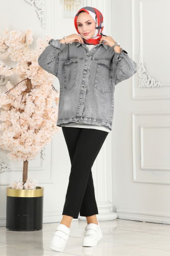 moda selvim JACKET 16700ETT926 Washed Anthracite - Thumbnail