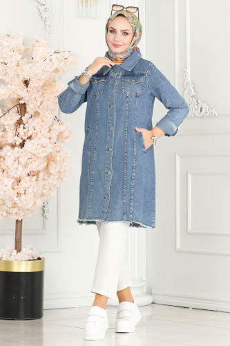 moda selvim JACKET 20369ETT926 Washed Jeans - Thumbnail