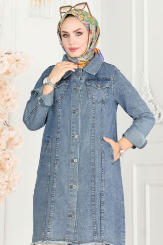 moda selvim JACKET 20369ETT926 Washed Jeans - Thumbnail