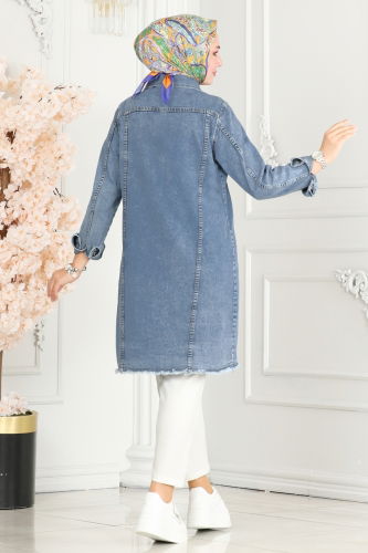 moda selvim JACKET 20369ETT926 Washed Jeans - Thumbnail