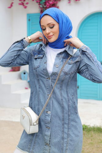 moda selvim JACKET 20369ETT926 Washed Jeans - Thumbnail