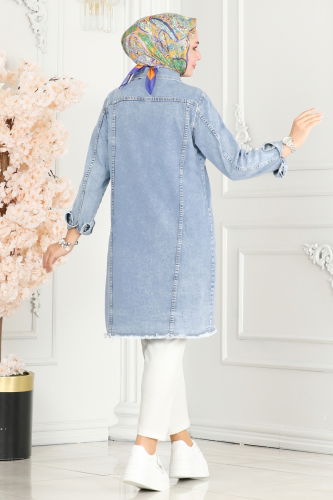 moda selvim Jacket 20369ETT926 Washed Jeans - Thumbnail