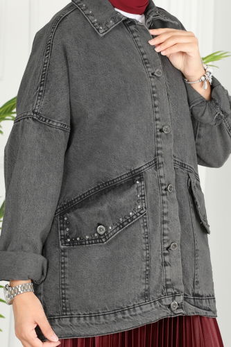 moda selvim Jacket 20387ETT926 Anthracite - Thumbnail