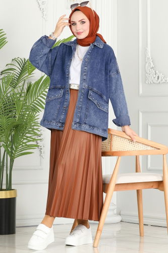 moda selvim Jacket 20387ETT926 Denim - Thumbnail