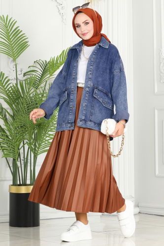 moda selvim Jacket 20387ETT926 Denim - Thumbnail