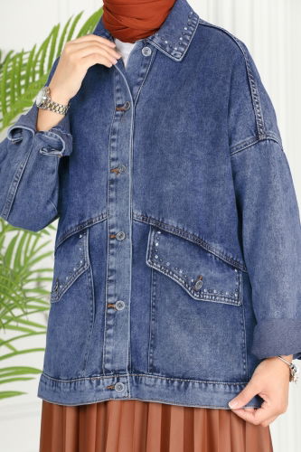 moda selvim Jacket 20387ETT926 Denim - Thumbnail