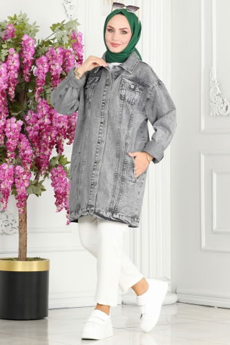 moda selvim JACKET 20391ETT926 Washed Anthracite - Thumbnail