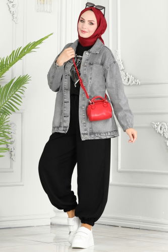 moda selvim JACKET 20393ETT926 Anthracite - Thumbnail