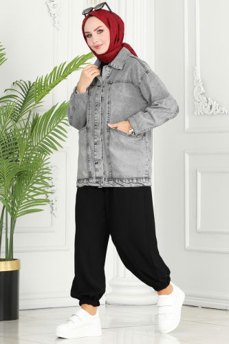 moda selvim JACKET 20393ETT926 Anthracite - Thumbnail