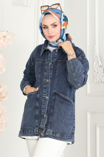 moda selvim JACKET 20393ETT926 Denim - Thumbnail