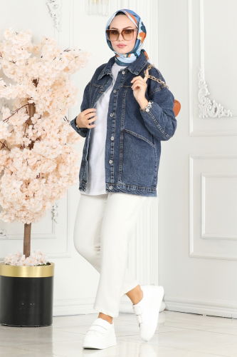 moda selvim JACKET 20393ETT926 Denim - Thumbnail