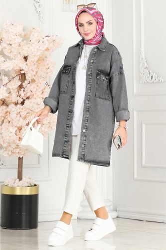 moda selvim JACKET 20411ETT926 Anthracite - Thumbnail