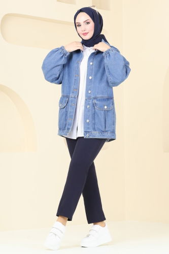 moda selvim Jacket 20464ETT926 Denim - Thumbnail