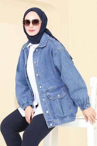 moda selvim Jacket 20464ETT926 Denim - Thumbnail