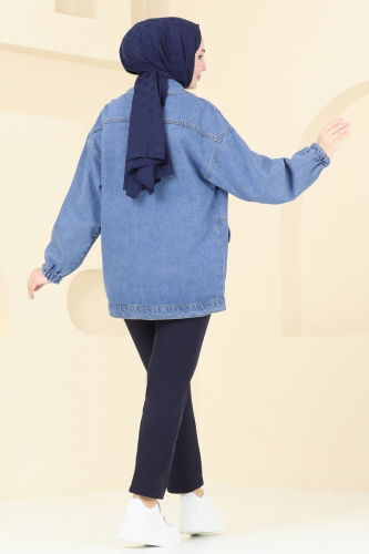 moda selvim Jacket 20464ETT926 Denim - Thumbnail