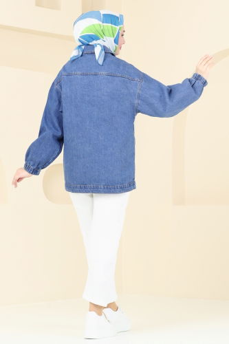 moda selvim Jacket 20464ETT926 Light Denim - Thumbnail