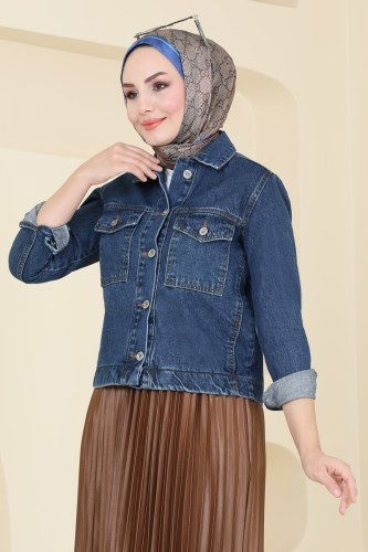 moda selvim Jacket 20468ETT926 Denim - Thumbnail