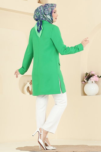 moda selvim جاكيت بينتون أخضر 2878SLK540 - Thumbnail