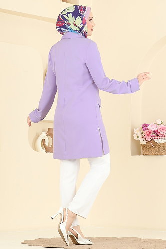moda selvim Jacket 2878SLK540 Lilac - Thumbnail