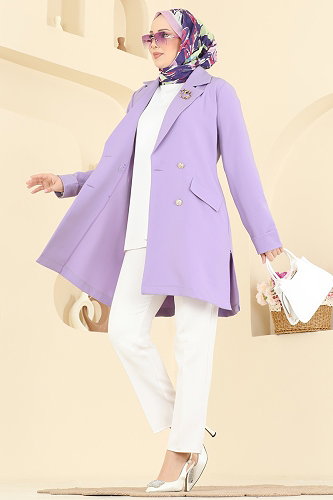 moda selvim جاكيت ليلكي 2878SLK540 - Thumbnail