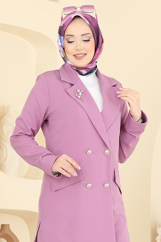 moda selvim جاكيت وردي 2878SLK540 - Thumbnail