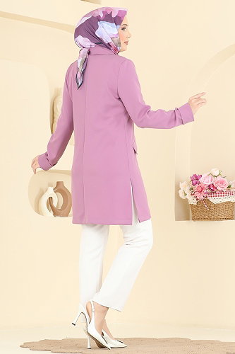 moda selvim جاكيت وردي 2878SLK540 - Thumbnail