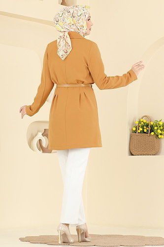 moda selvim Jacket 2882SLK540 Mustard - Thumbnail