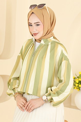 moda selvim Jacket 7041ORG1169 Almond Green - Thumbnail