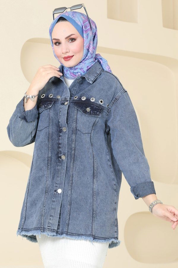 Jacket 9744BRZ597 Washed Jeans - 3