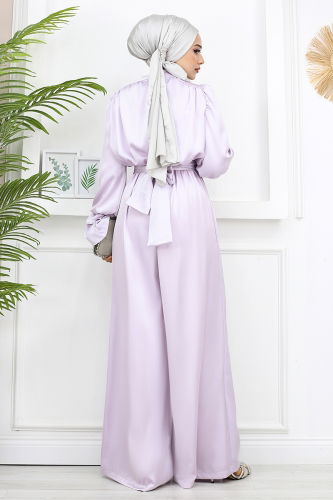 moda selvim Jumpsuit 232OFR845 Lilac - Thumbnail