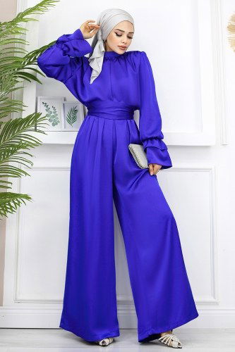 moda selvim Jumpsuit 232OFR845 Saxon Blue - Thumbnail