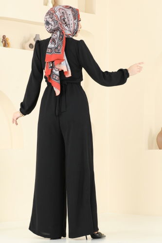 moda selvim Jumpsuit 2667SL432 Black - Thumbnail