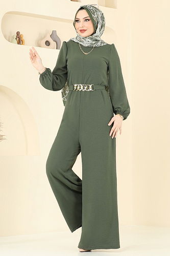 moda selvim بدلة افرول اخضر عفني 2667SL432 - Thumbnail