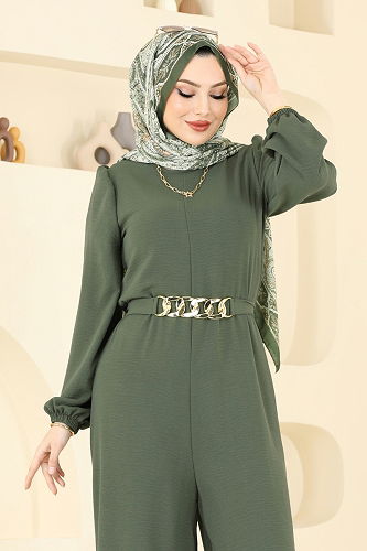 moda selvim بدلة افرول اخضر عفني 2667SL432 - Thumbnail