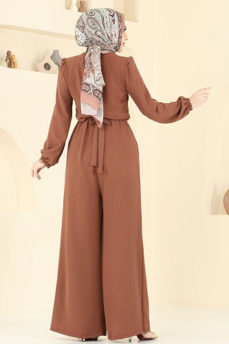 moda selvim Jumpsuit 2667SL432 Tan - Thumbnail