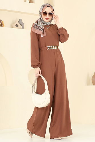 moda selvim Jumpsuit 2667SL432 Tan - Thumbnail