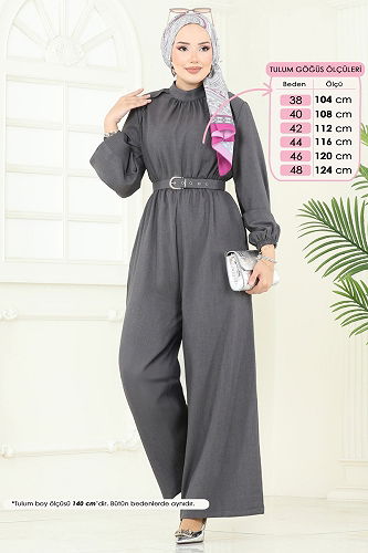 moda selvim Jumpsuit 2687SL432 Anthracite - Thumbnail