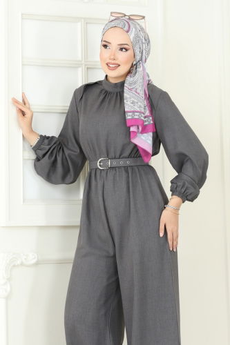 moda selvim بدلة افرول رمادي غامق 2687SL432 - Thumbnail