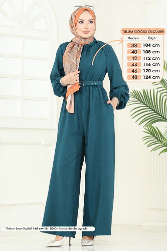 moda selvim Jumpsuit 2687SL432 Petroleum - Thumbnail